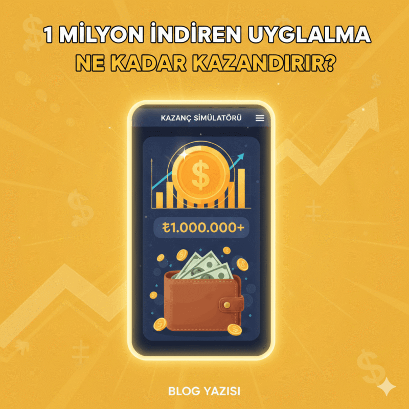 1 Milyon İndirilen Uygulama Ne Kadar Kazanır