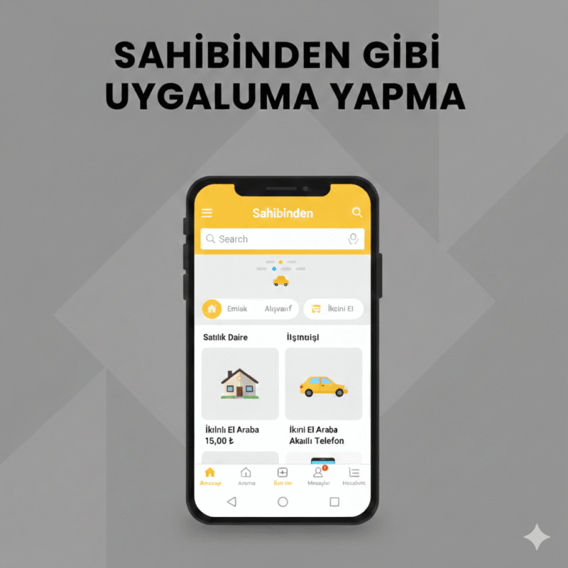 Sahibinden gibi uygulama yapma