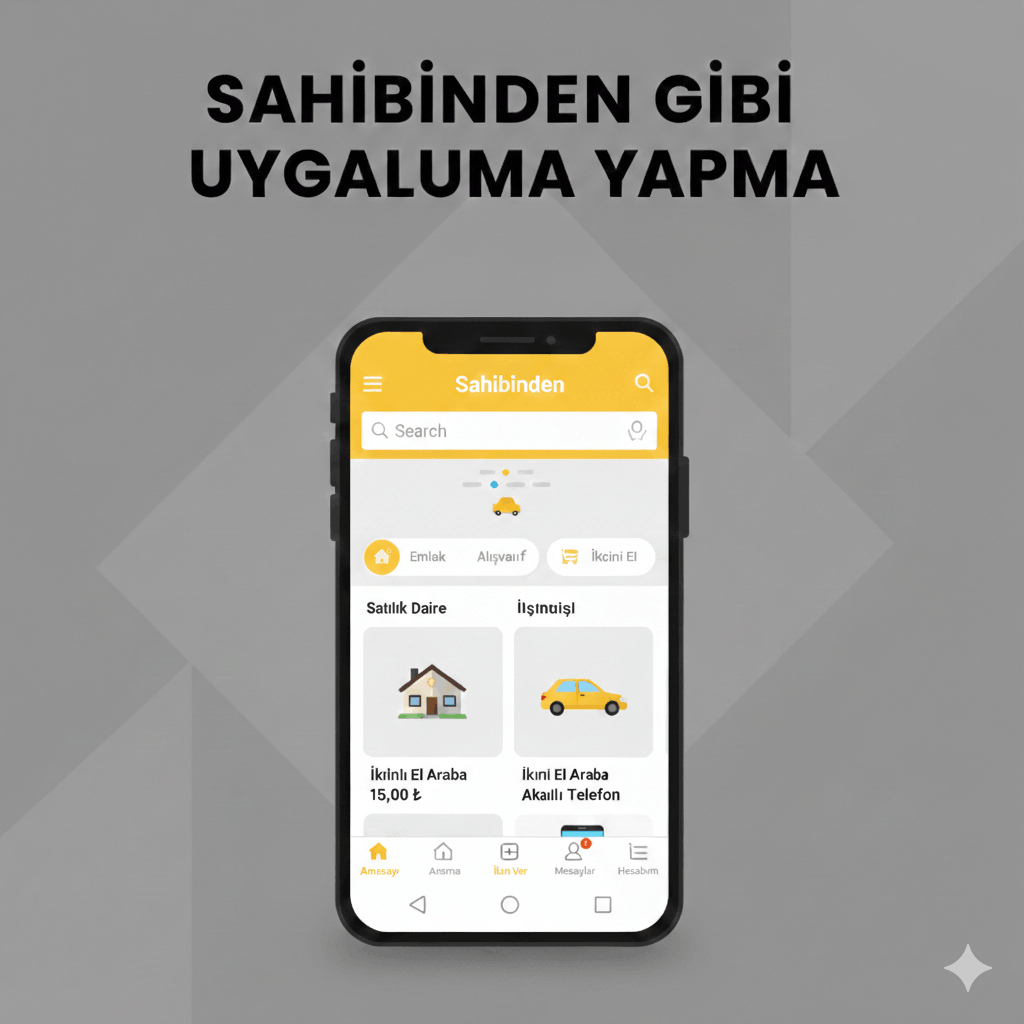 Sahibinden gibi uygulama yapma