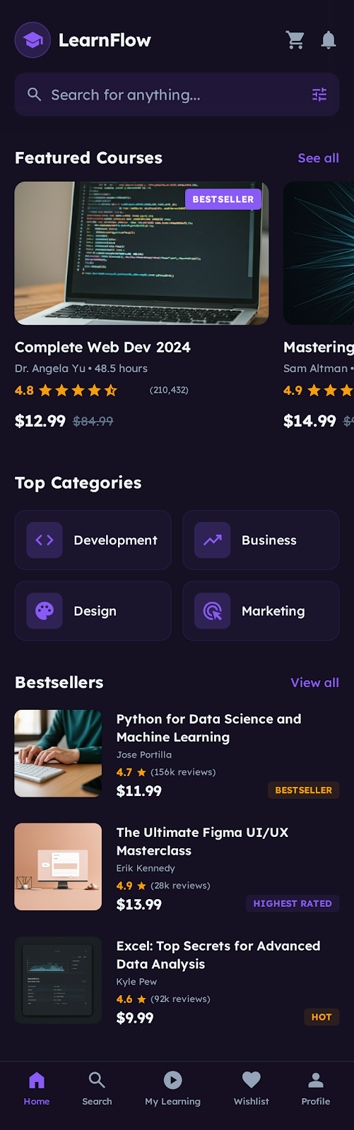 Udemy benzeri uygulama nasıl yapılır