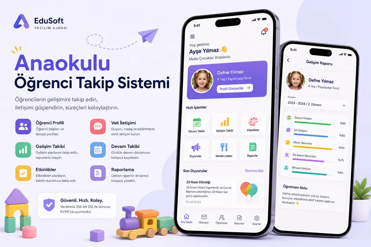 Anaokulu öğrenci takip sistemi yazılımı geliştirme