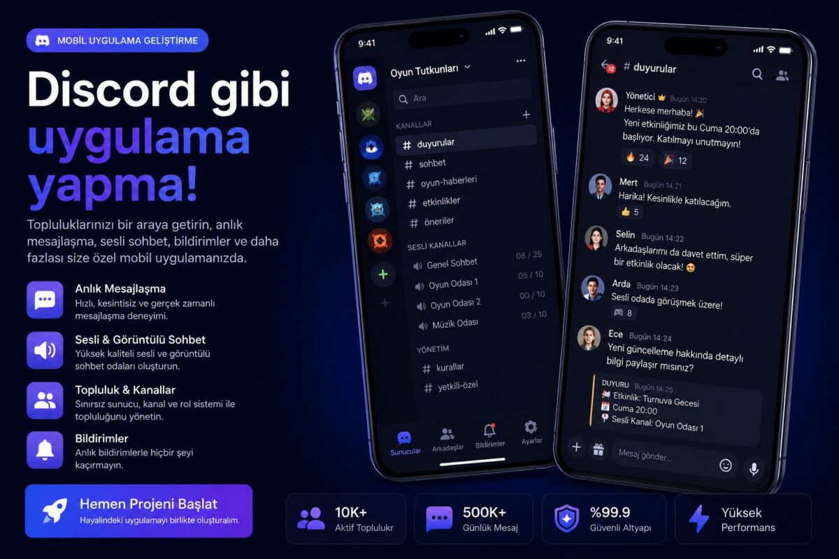 Discord gibi uygulama yapma