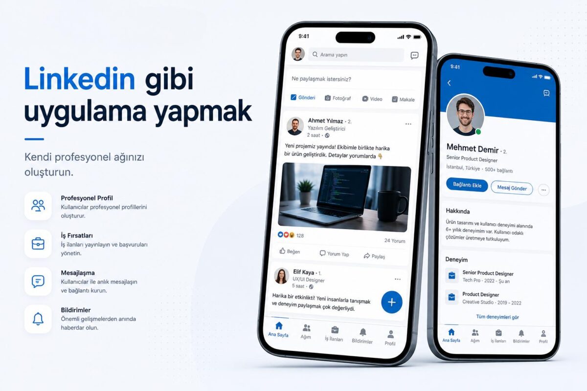 linkedin gibi uygulama yapma