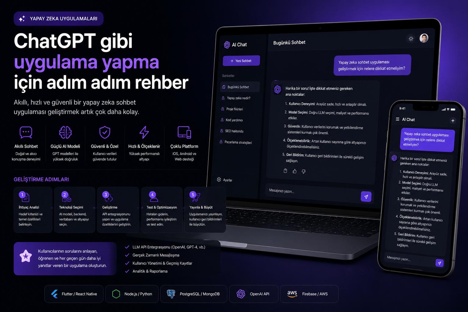 chatgpt gibi uygulama yapma