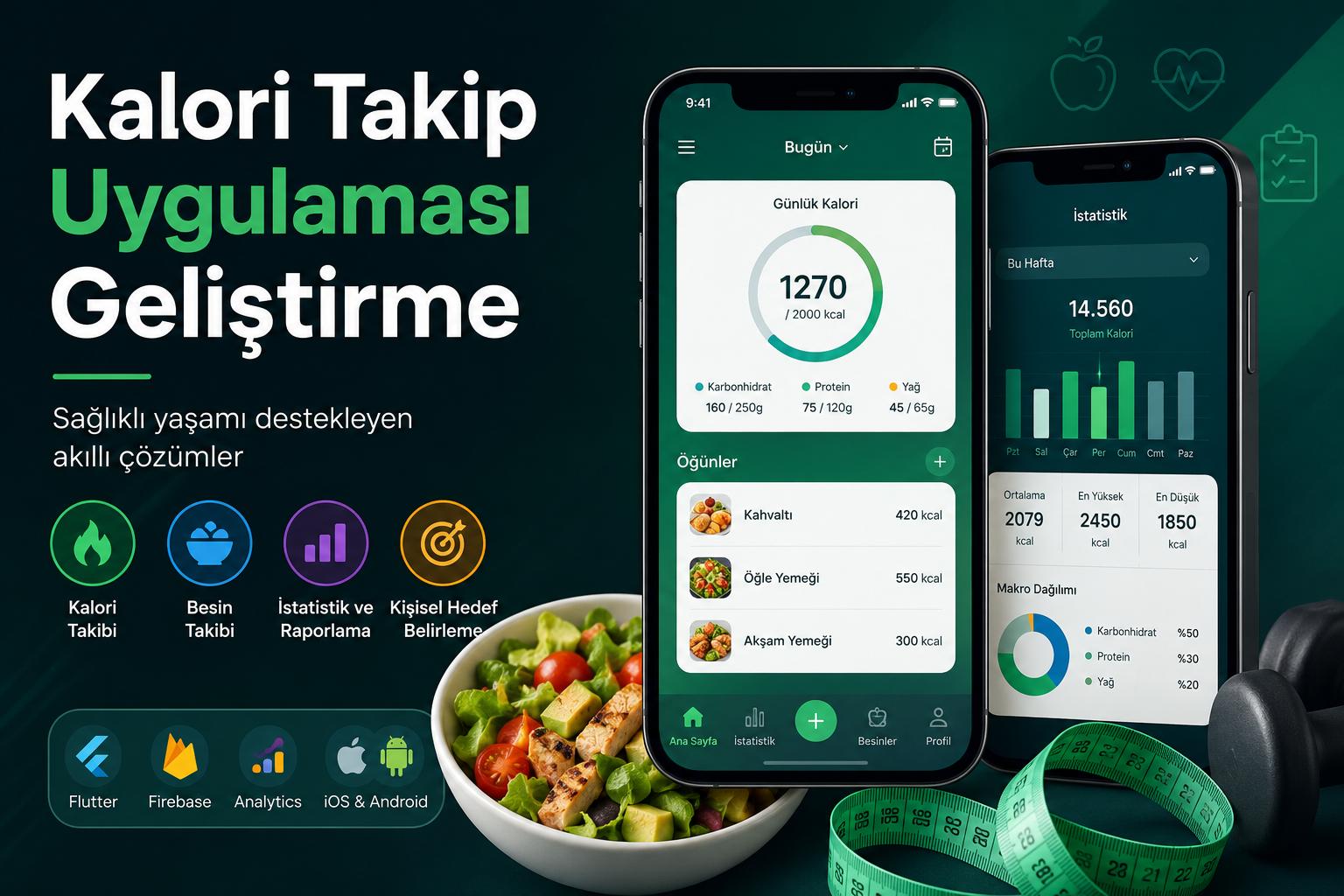 kalori takip uygulaması geliştirme