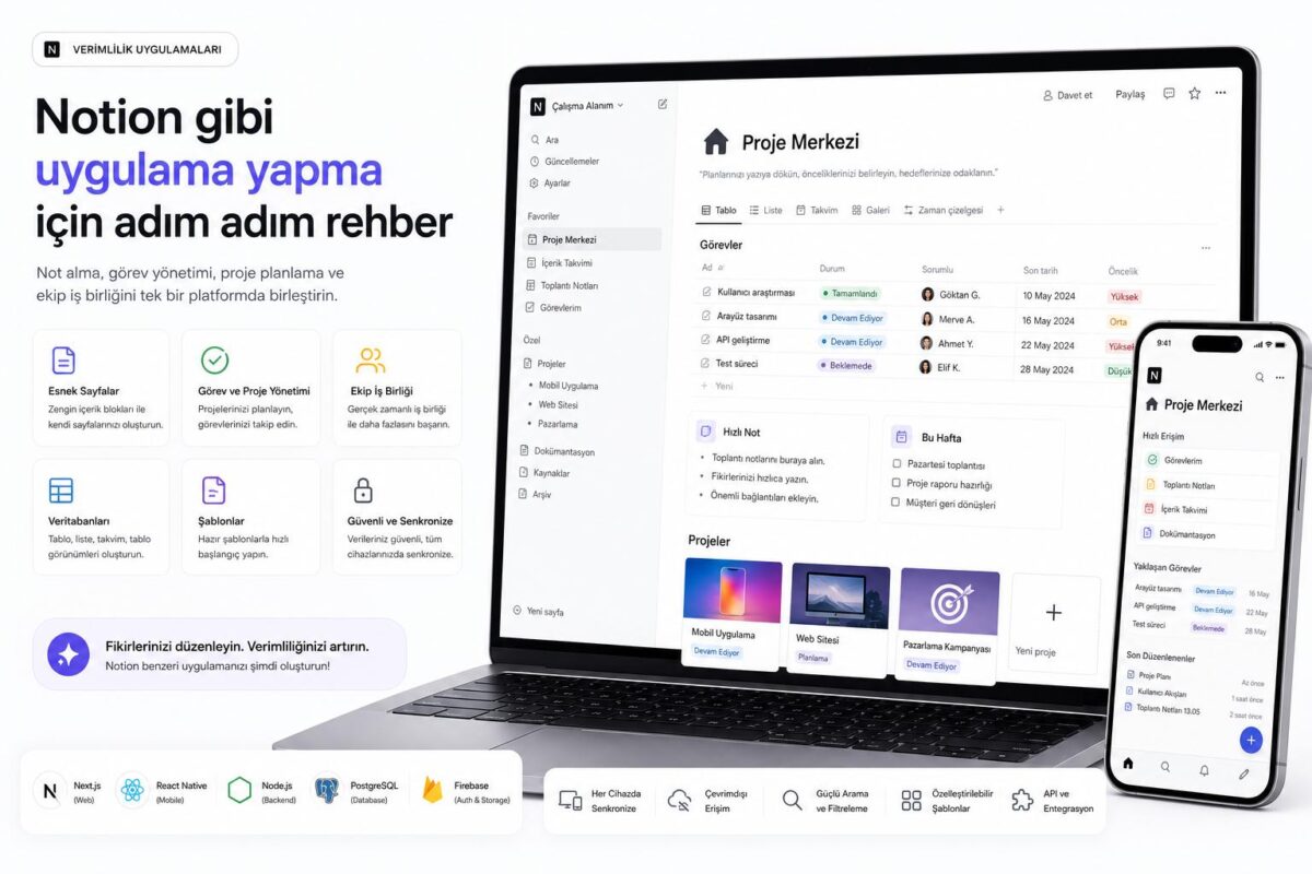 notion gibi uygulama yapma
