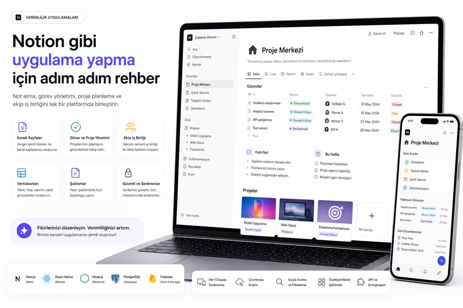 notion gibi uygulama yapma